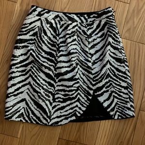 LPA zebra sequin mini skirt - XXS